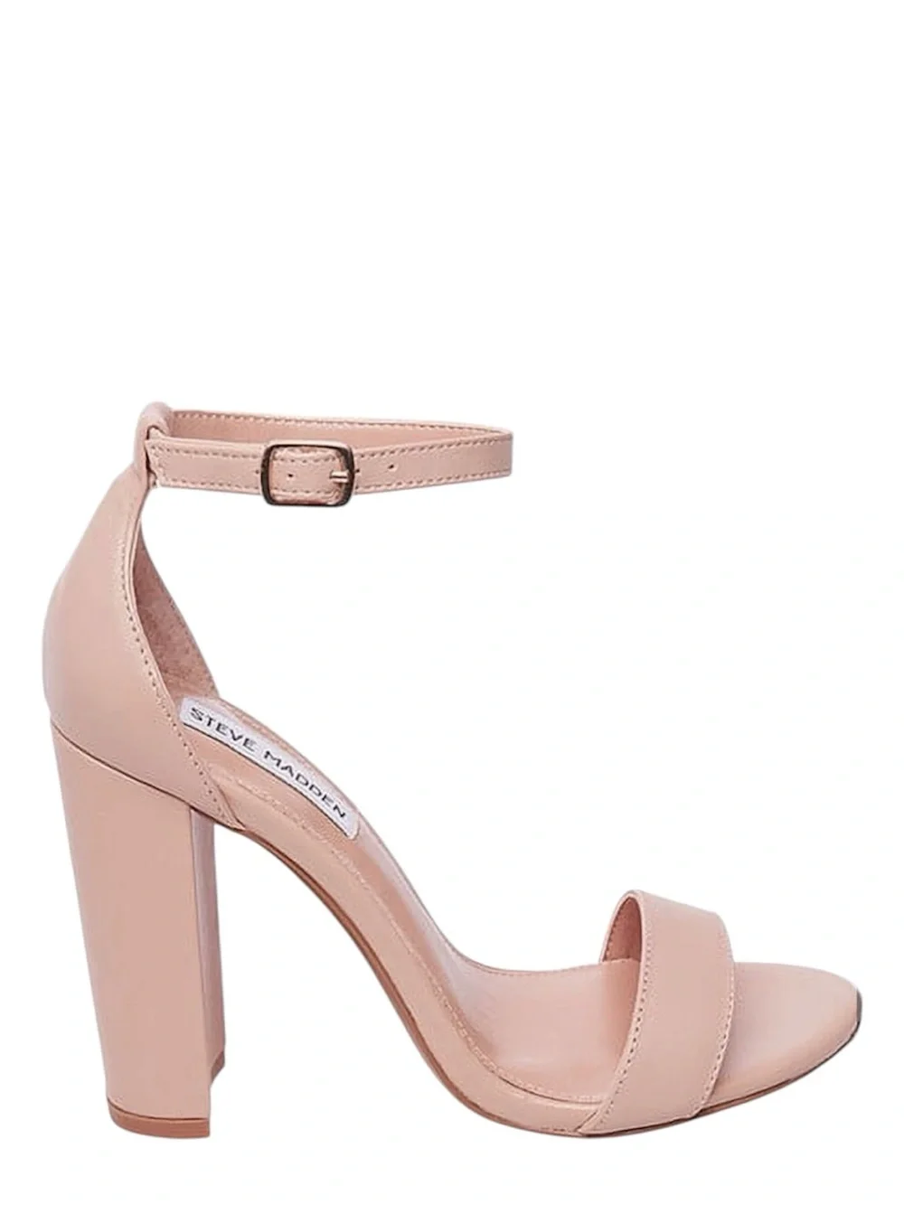 Steve Madden Carrson Blush Patent Leather Block Heel Sandals - NWOB - Size 7.5